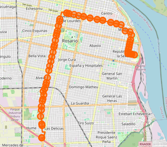 Recorrido del Q Rosario