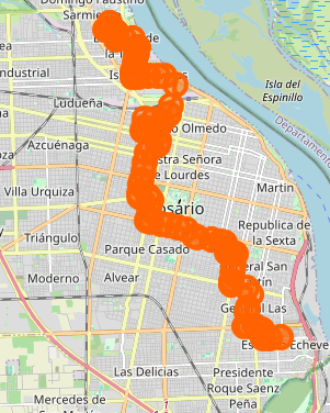 Recorrido del 113 Rosario